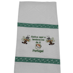 Pano de cozinha Abelha - "estive aqui e lembrei-me de ti"