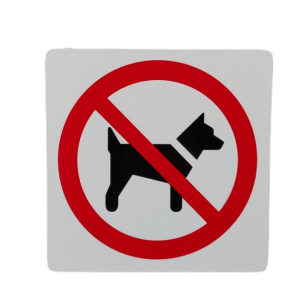 Señalización de plástico para perros